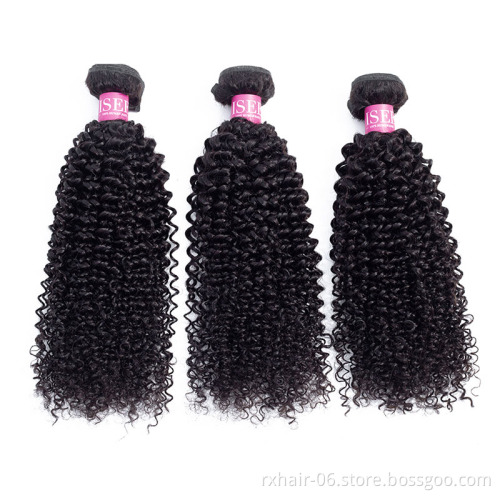 Indian Cuticle Aligned Burmese Kinky Curly Virgin Human Hair Bundles